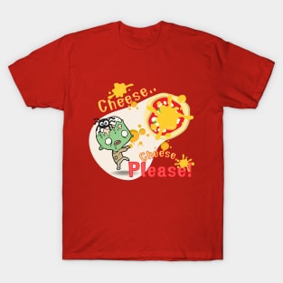 Pizza Lovers Zombie Cute : Cheese Please! T-Shirt